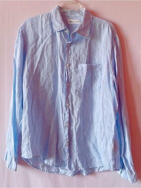 Zara French Blue Linen Button Up Shirt 🤍